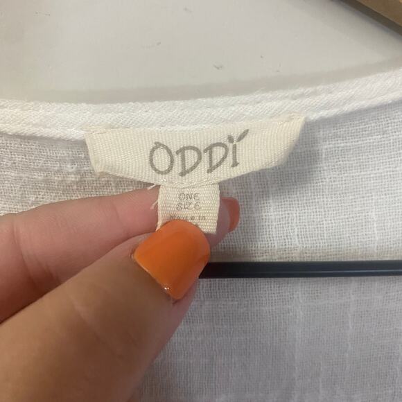 ODDY White Embroidered Floral Tassel Tie Kimono Duster Boho Short Sleeve OS - Picture 3 of 13